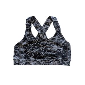 Lululemon All Sport Bra III Masked Lace Starlight Black Training Top sz 6 / S